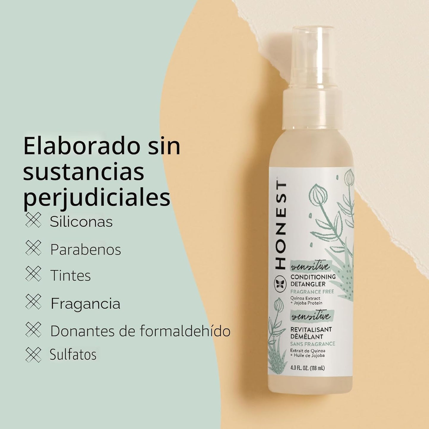 The Honest Company Acondicionador de cabello sin fragancia, desenre...