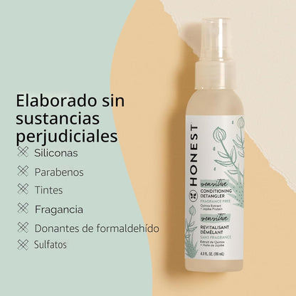 The Honest Company Acondicionador de cabello sin fragancia, desenre...