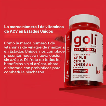 Goli Zero Sugar Trio - El Primer 3-en-1 Pre, Post, Probiótico del M...
