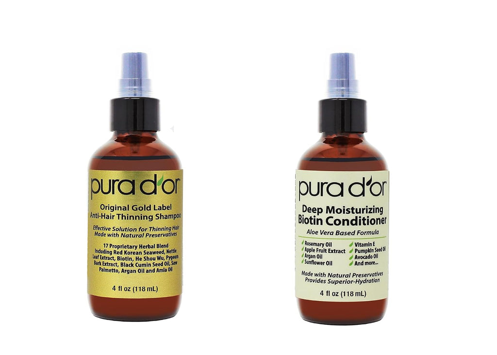 PURA D'OR Champú y Acondicionador de Biotina Anti-Adelgazamient...