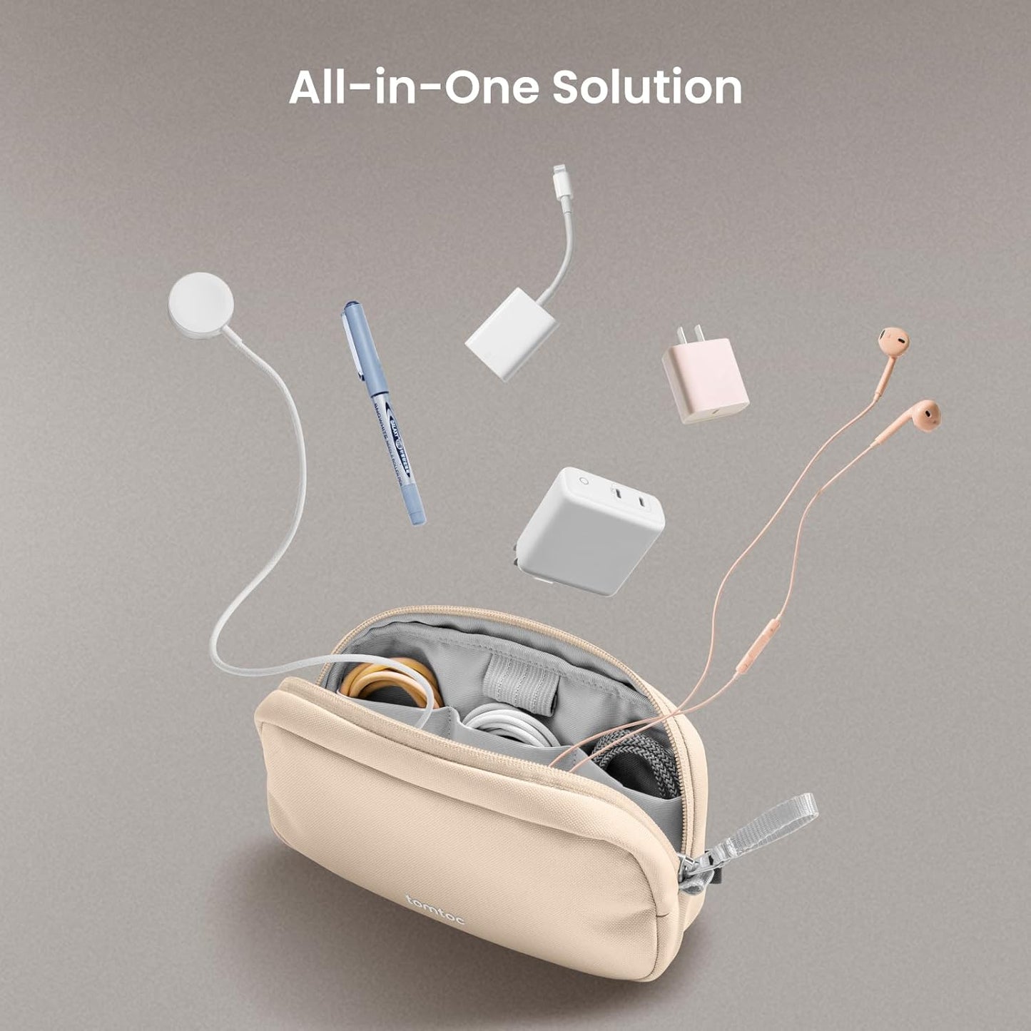 tomtoc Organizador de Electrónicos Estuche de Viaje, Bolsa de Viaje...