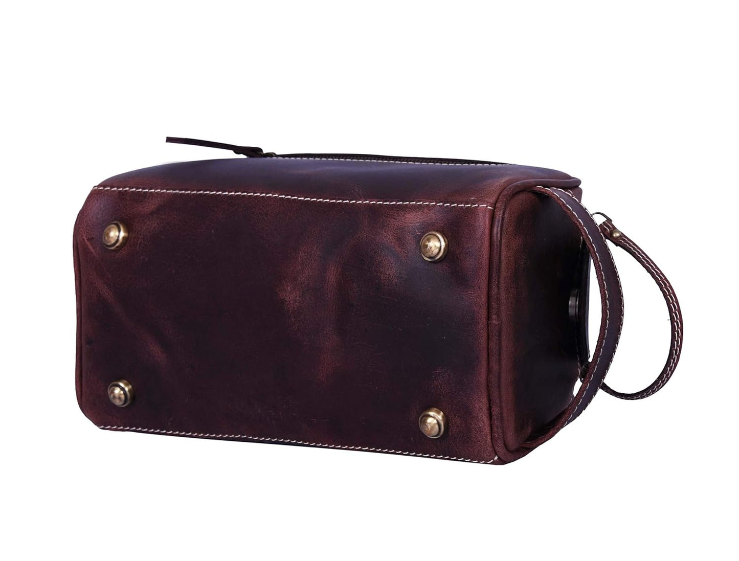Aaron Leather Goods - Neceser para artículos de tocador de viaje, d...