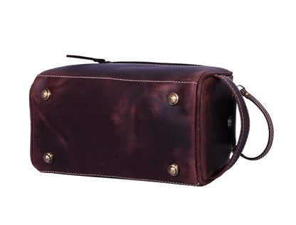 Aaron Leather Goods - Neceser para artículos de tocador de viaje, d...