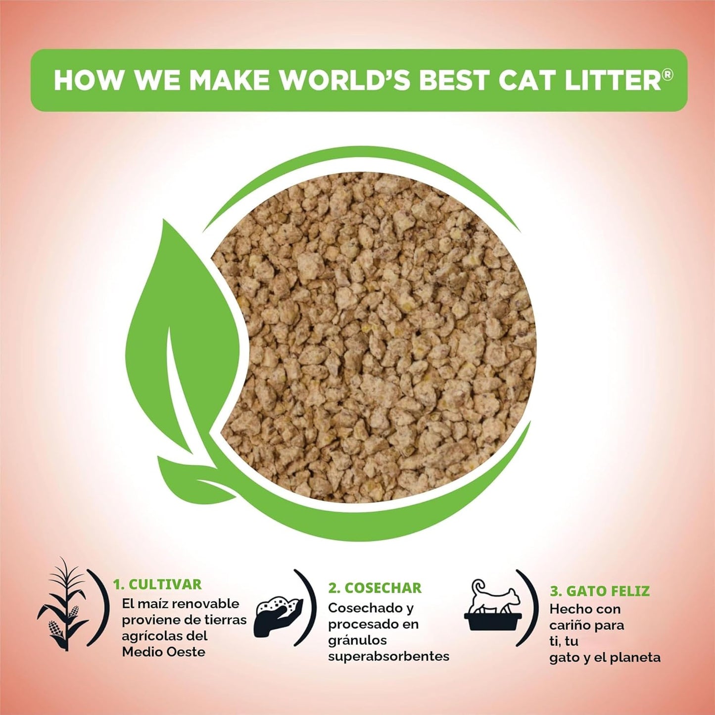 WORLD'S BEST CAT LITTER Múltiples gatos sin perfume, 15 libras,...