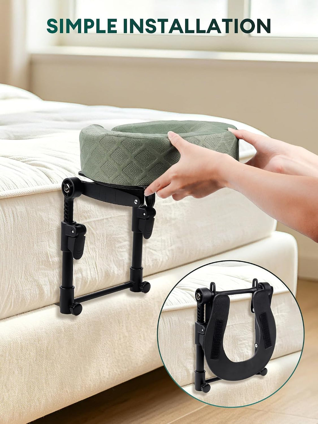 LIARTY Reposacabezas de masaje para cama, base facial debajo del co...