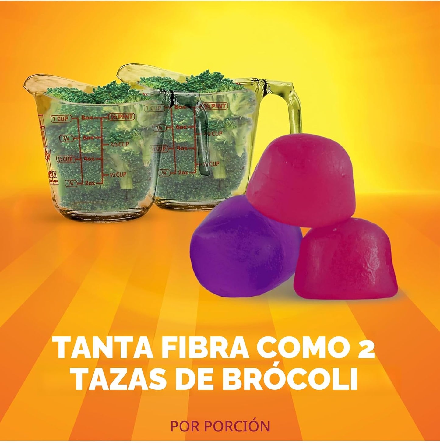 Metamucil Gomitas de fibra para adultos con probióticos para el ali...