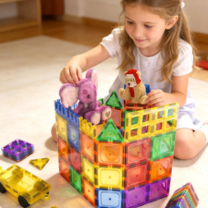 Coodoo 60 PIEZAS Bloques Magnéticos de Construcción para Niños Jugu...