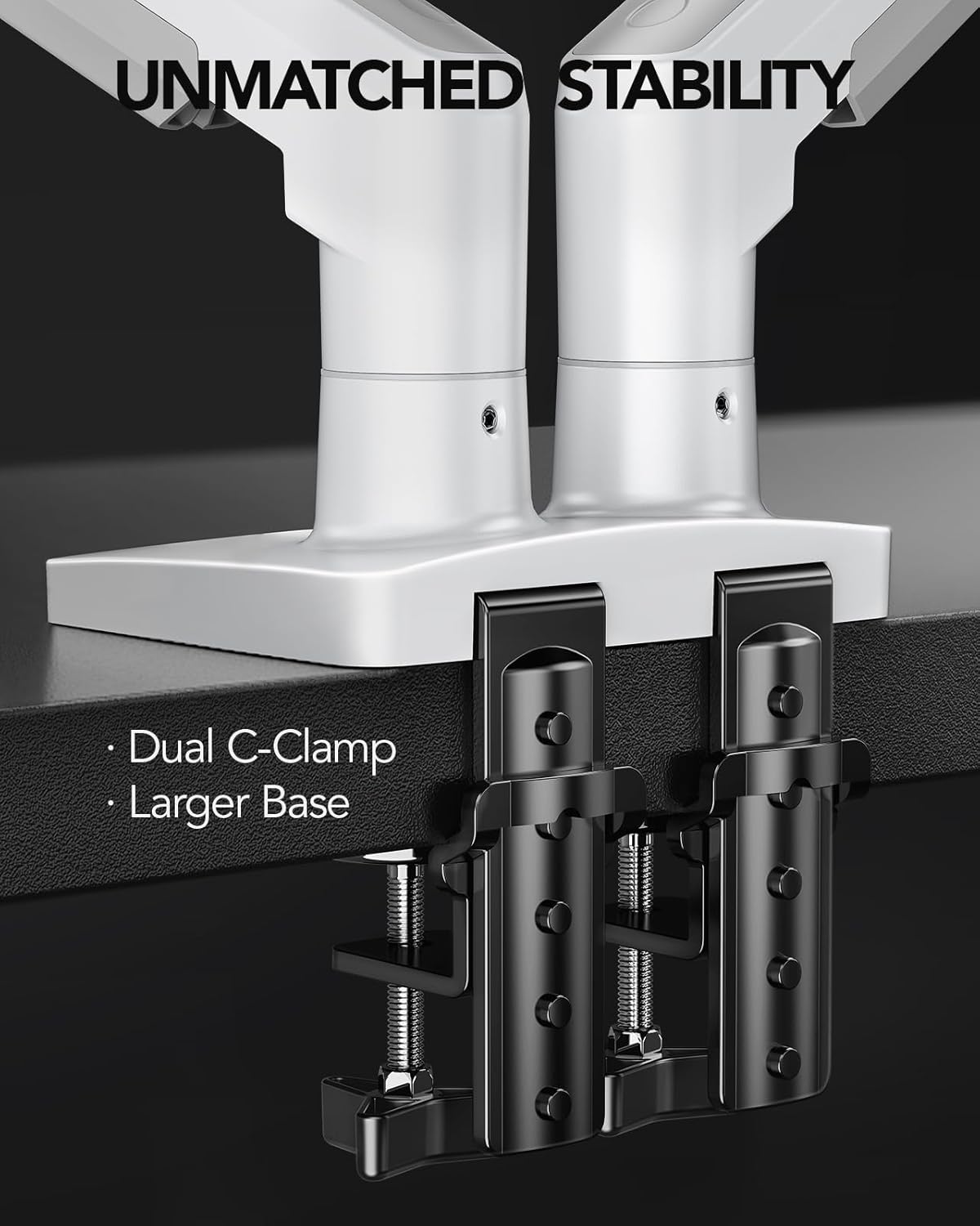HUANUO Soporte para Monitor Dual - Soporte de Escritorio para Monit...
