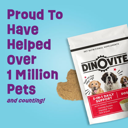 Dinovite Suplemento probiótico para perros, Omega 3, alivio de punt...