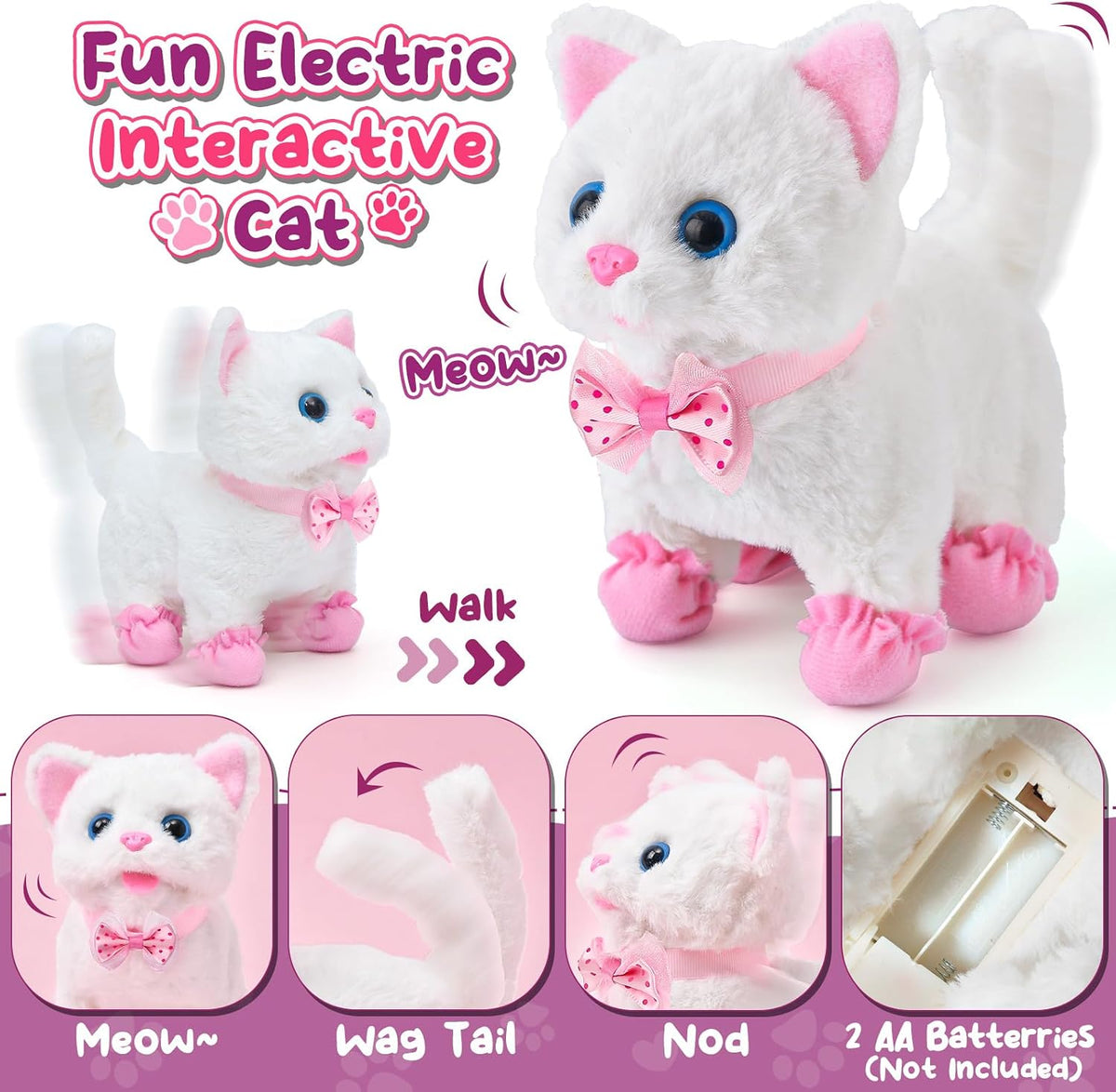 Golray Juguete electrónico para perros y gatos para niños y niñas,...