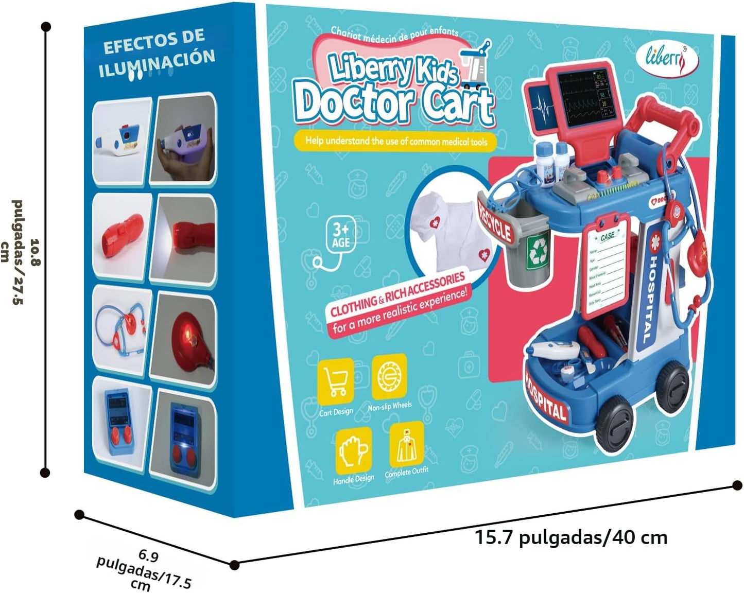 Liberry Kit de médico para niños pequeños de 2, 3, 4, 5 años, juego...