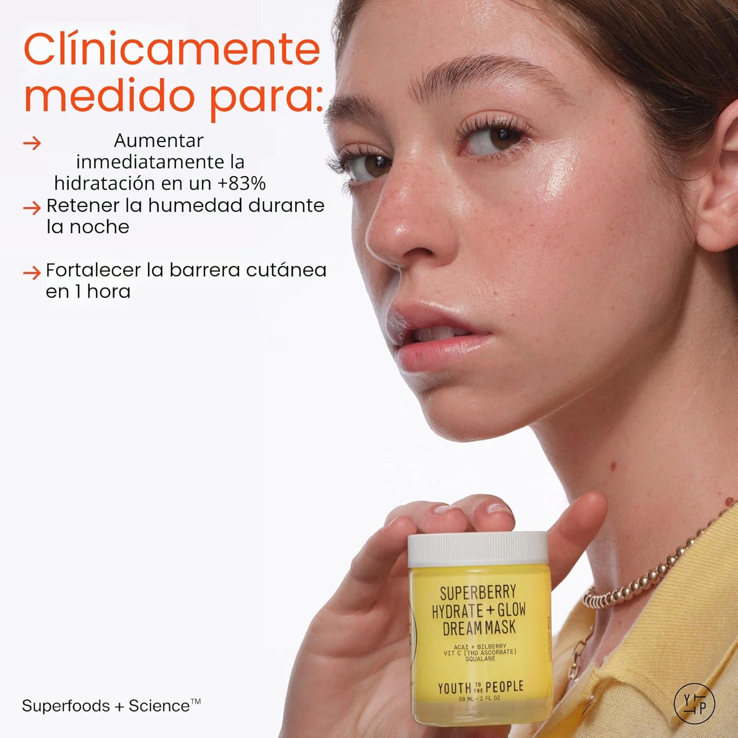 Youth To The People Superberry Hydrate + Glow Dream Mask - Hyaluron...
