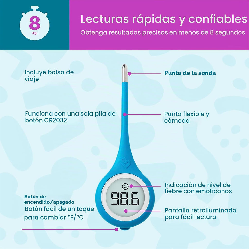 Kinsa QuickCare Termómetro Digital Inteligente - Termómetro Médico...