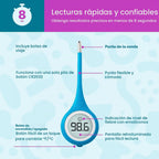 Kinsa QuickCare Termómetro Digital Inteligente - Termómetro Médico...