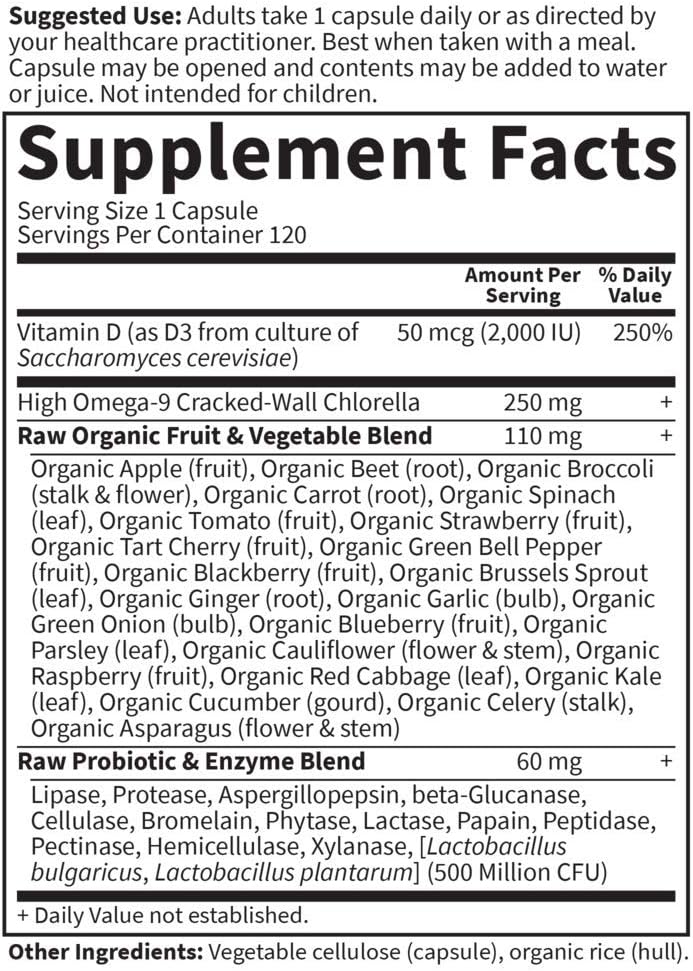 Garden of Life Vitamina D, Vitamin Code Raw D3, Vitamina D 2,000 UI...