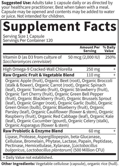 Garden of Life Vitamina D, Vitamin Code Raw D3, Vitamina D 2,000 UI...