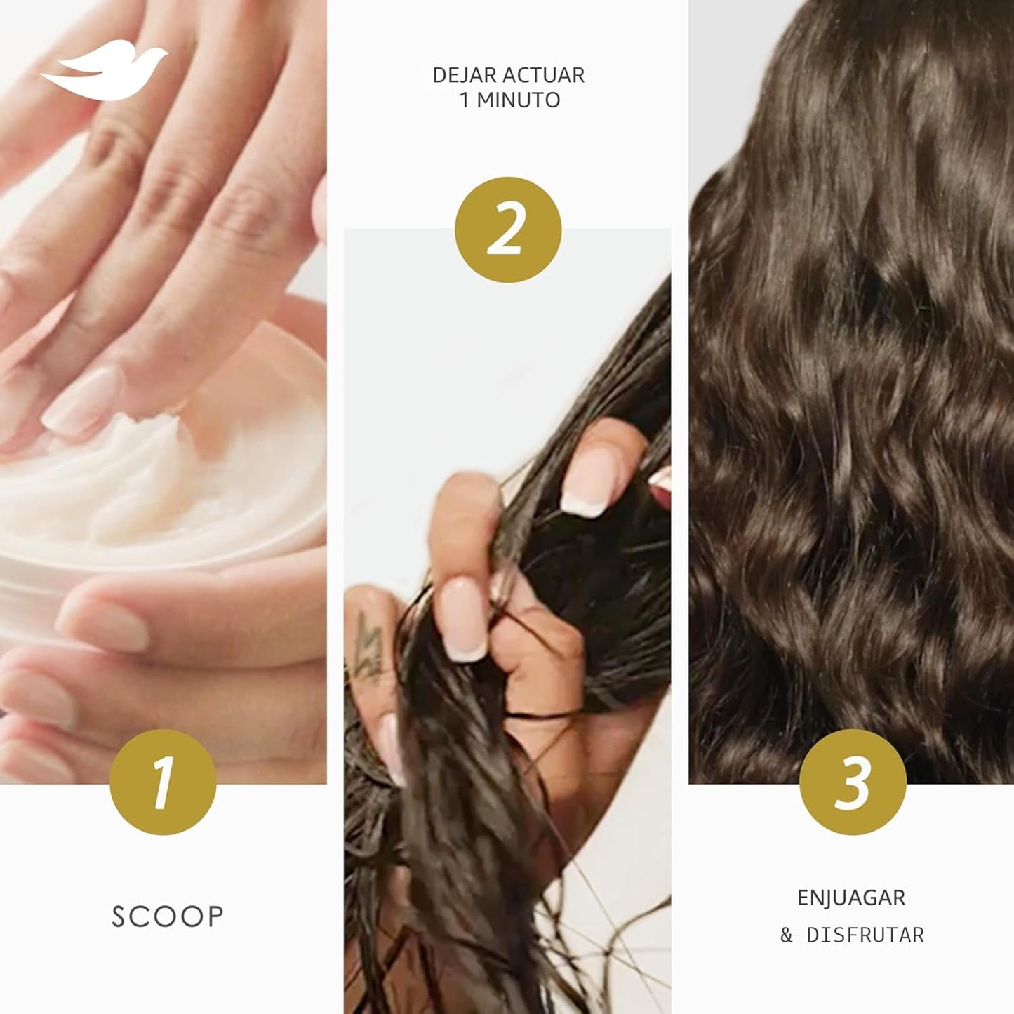 Dove Hair Intensive Repair - Máscara de suero 10 en 1 para cabello...