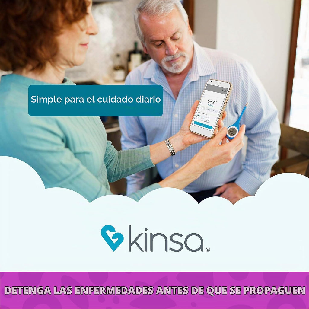 Kinsa QuickCare Termómetro Digital Inteligente - Termómetro Médico...