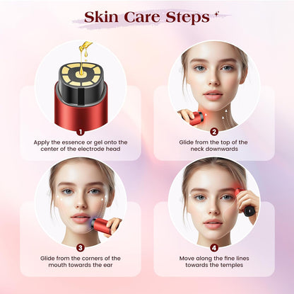 INTEO Dispositivo facial de microcorriente, 3 modos de terapia de l...