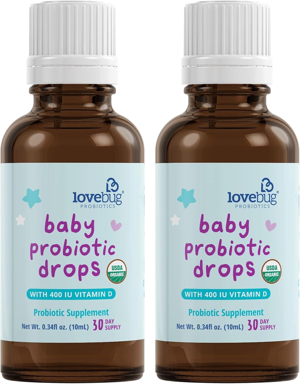 LOVEBUG Gotas probióticas para bebés, probióticos orgánicos para ap...