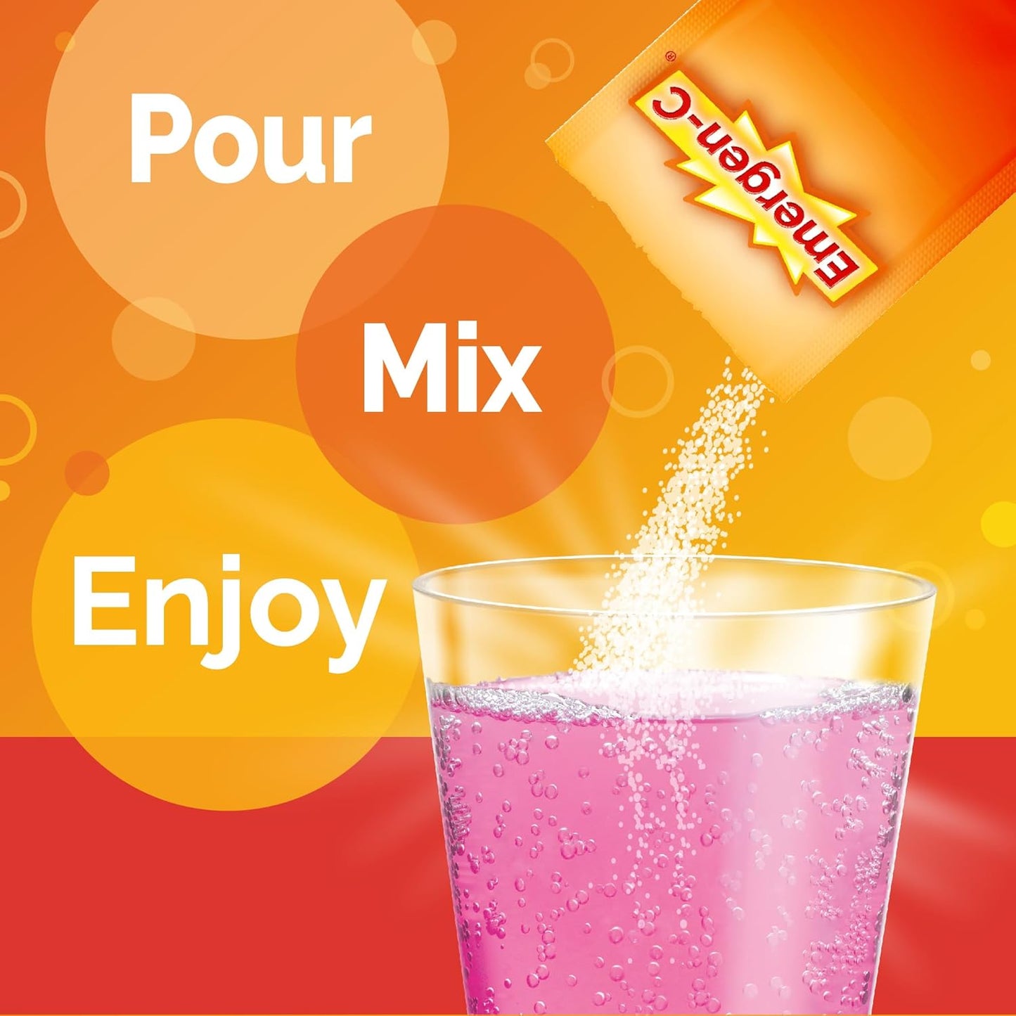 Emergen-C Polvo de apoyo inmunológico de 1000 mg de vitamina C fram...