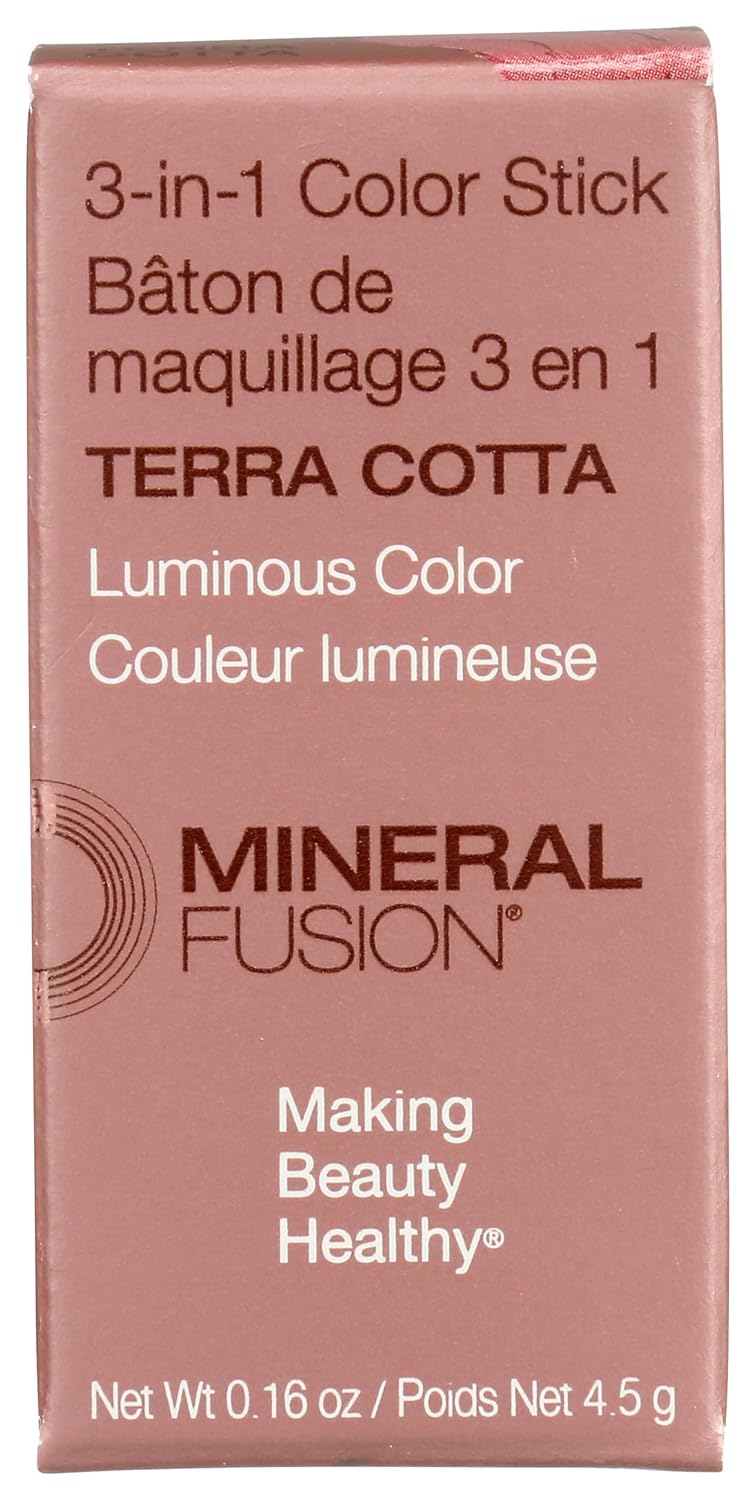 Mineral Fusion Terra Cotta - Barra de color 3 en 1, 0.16 onzas
