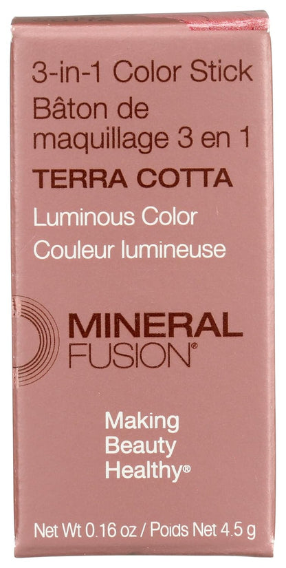 Mineral Fusion Terra Cotta - Barra de color 3 en 1, 0.16 onzas