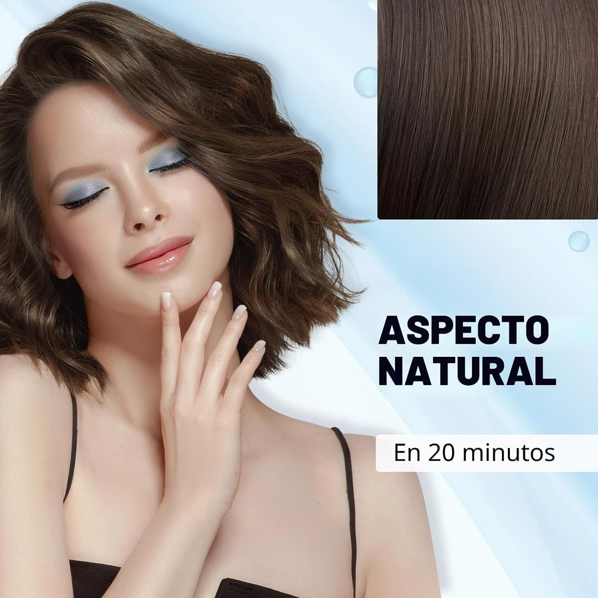 Ivnil Champú de tinte para el cabello marrón, cobertura de cabello...
