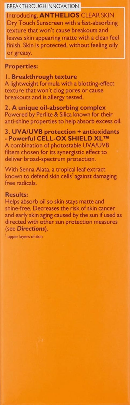 La Roche-Posay Anthelios Clear Skin Protector solar de toque seco S...