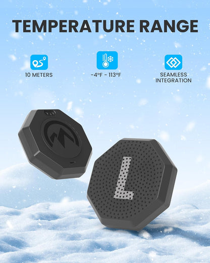OutdoorMaster Auriculares Actualizados para Casco de Esquí, Bluetooth Inalámbrico Verdadero con Estuche de Carga, Auriculares Drop-in con Chip de Altavoz HD Compatible con Todos los Cascos de
