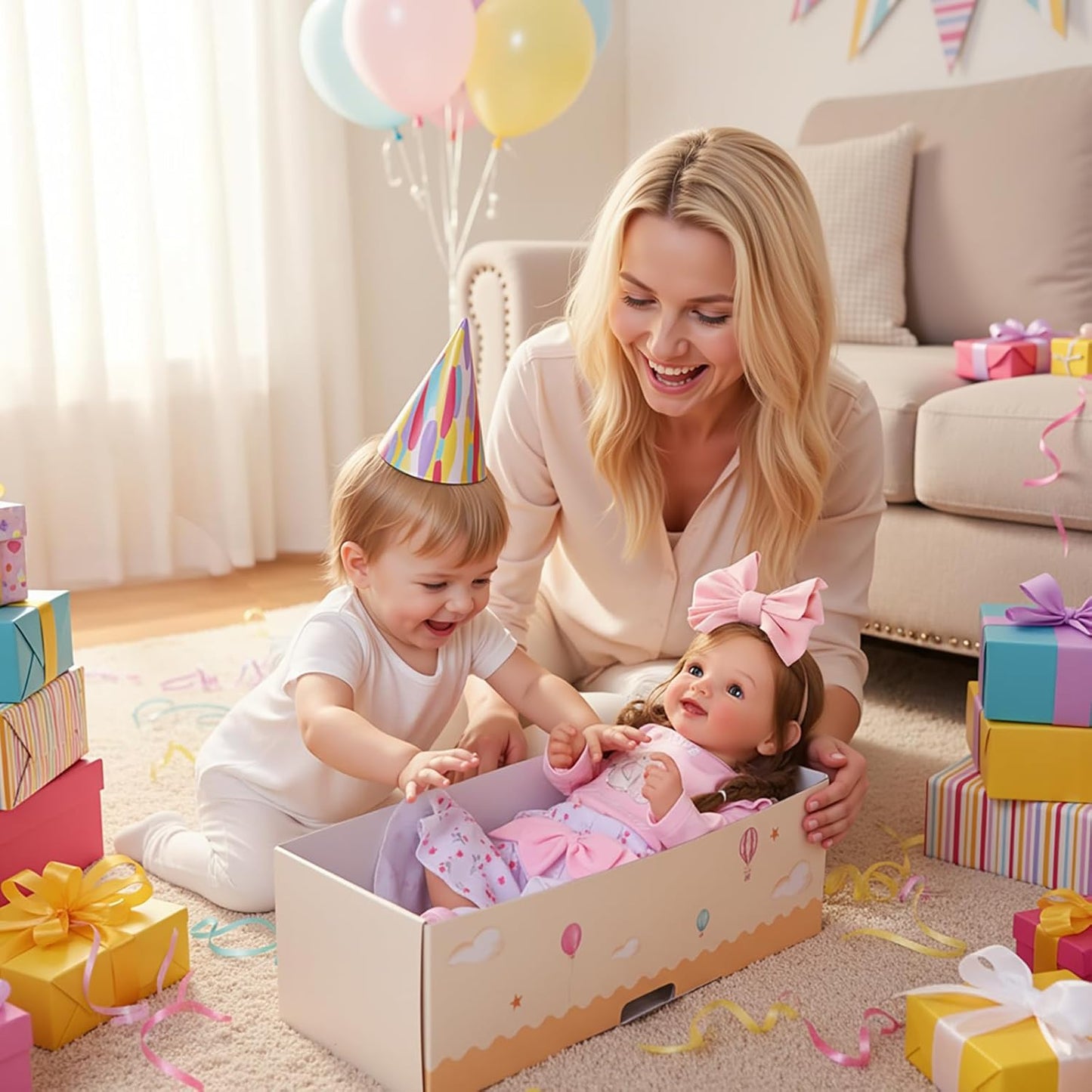 BABESIDE Muñeca de bebé realista Reborn para niñas, muñeca infantil...