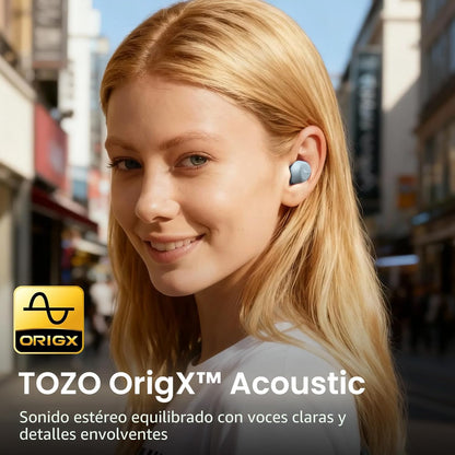 TOZO Auriculares inalámbricos A1 Bluetooth 5.3 de peso ligero en el...