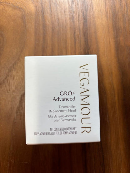 VEGAMOUR GRO+ Advanced Dermaroller - Cabezal de repuesto | 1200 microagujas 0.010 in herramienta para cuero cabelludo | Exfolia suavemente el cuero cabelludo | (sin mango, solo cabezal de repuesto)