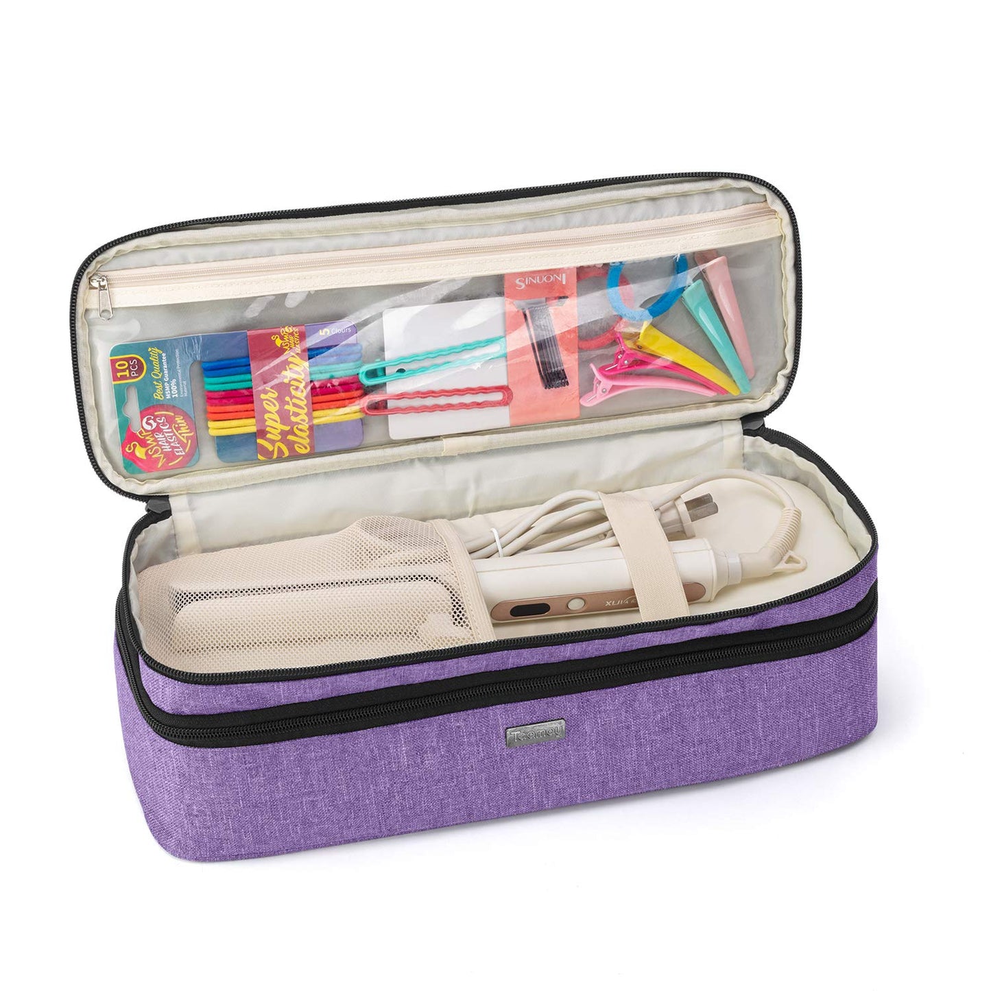 Teamoy Bolsa de almacenamiento de viaje de doble capa compatible co...