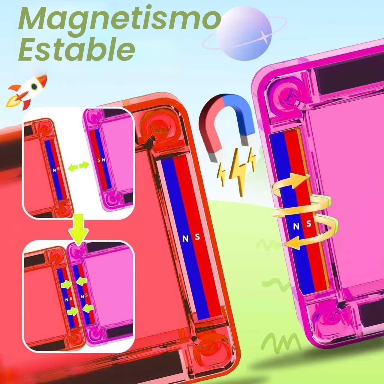 Mini azulejos magnéticos, juego de 78 piezas de azulejos magnéticos...