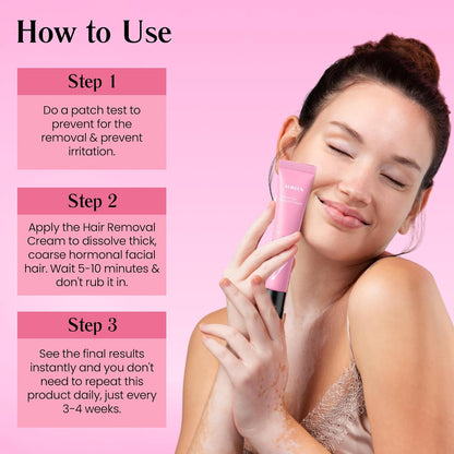 Aurlux Crema de depilación instantánea para mujeres, removedor de v...