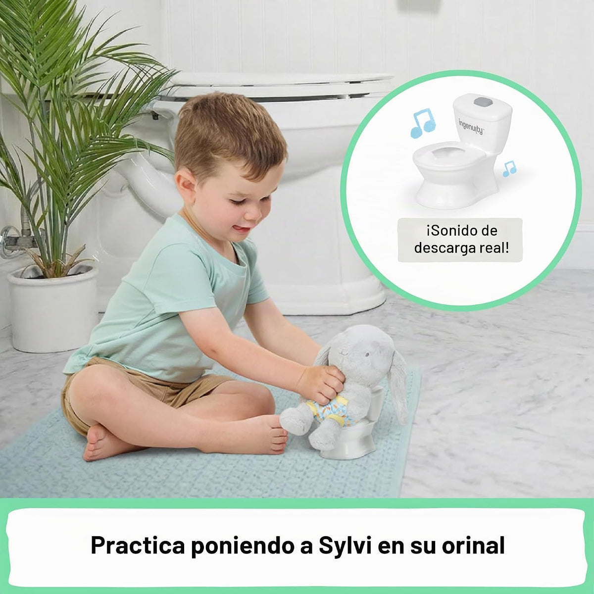 Ingenuity Sylvi - Kit de entrenamiento para ir al baño con juguete...