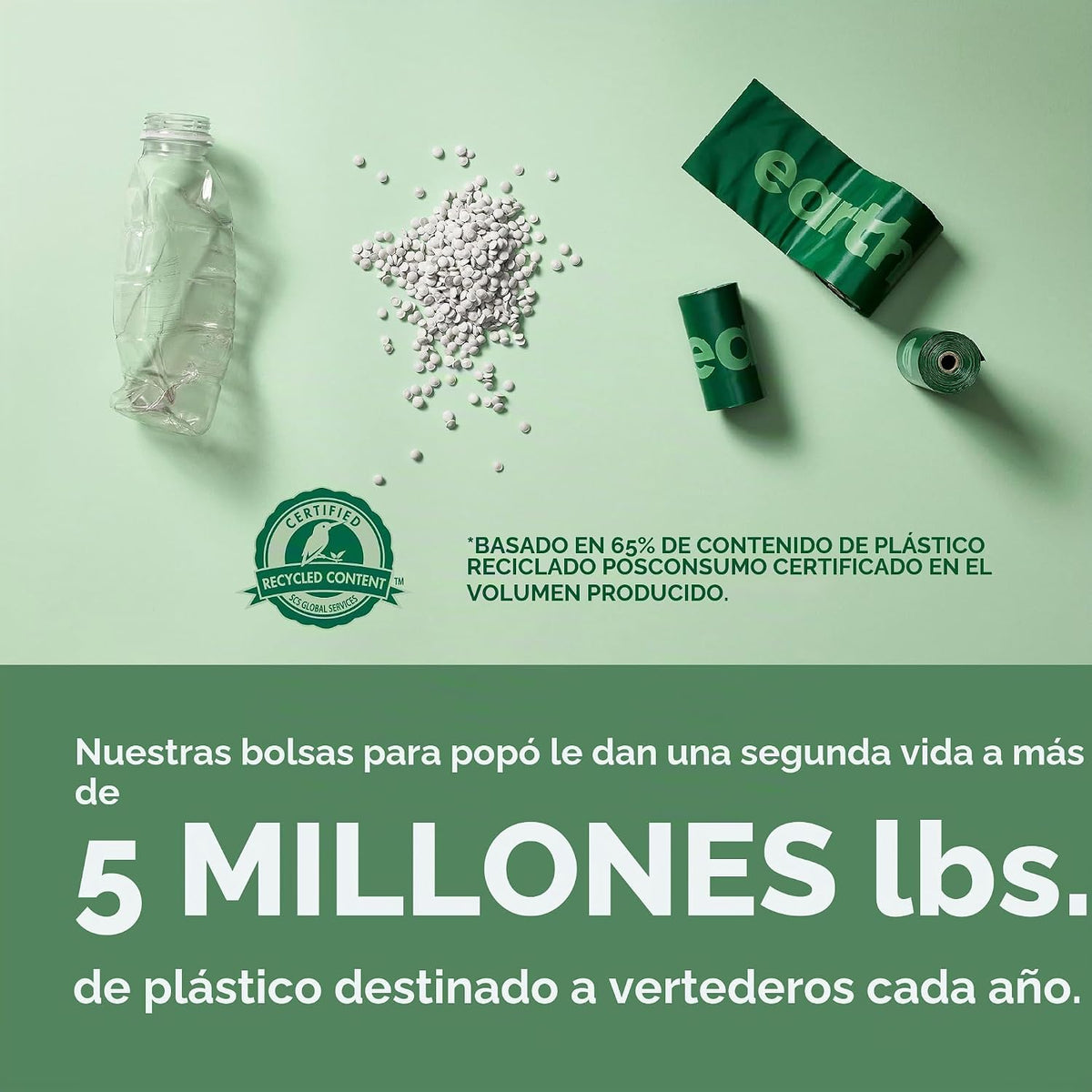 Bolsas Earth Rated para excrementos de perros, garantizadas sin fug...