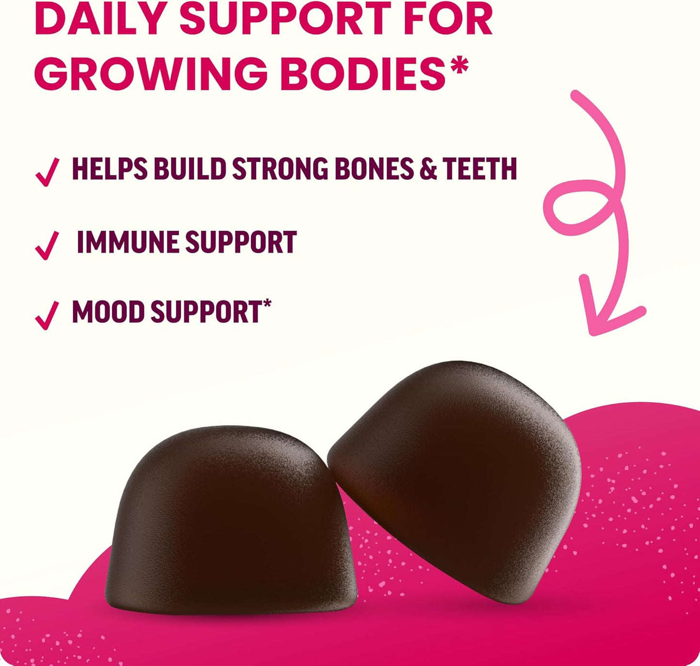 Llama Naturals Gomitas de vitamina D3 K2 para niños, veganas, orgán...
