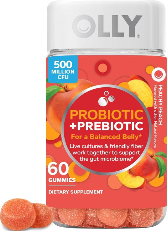 OLLY - Gomitas de probióticos + prebióticos que apoyan la salud dig...