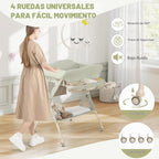 BABY JOY Cambiador portátil para bebé, estación plegable para cambi...