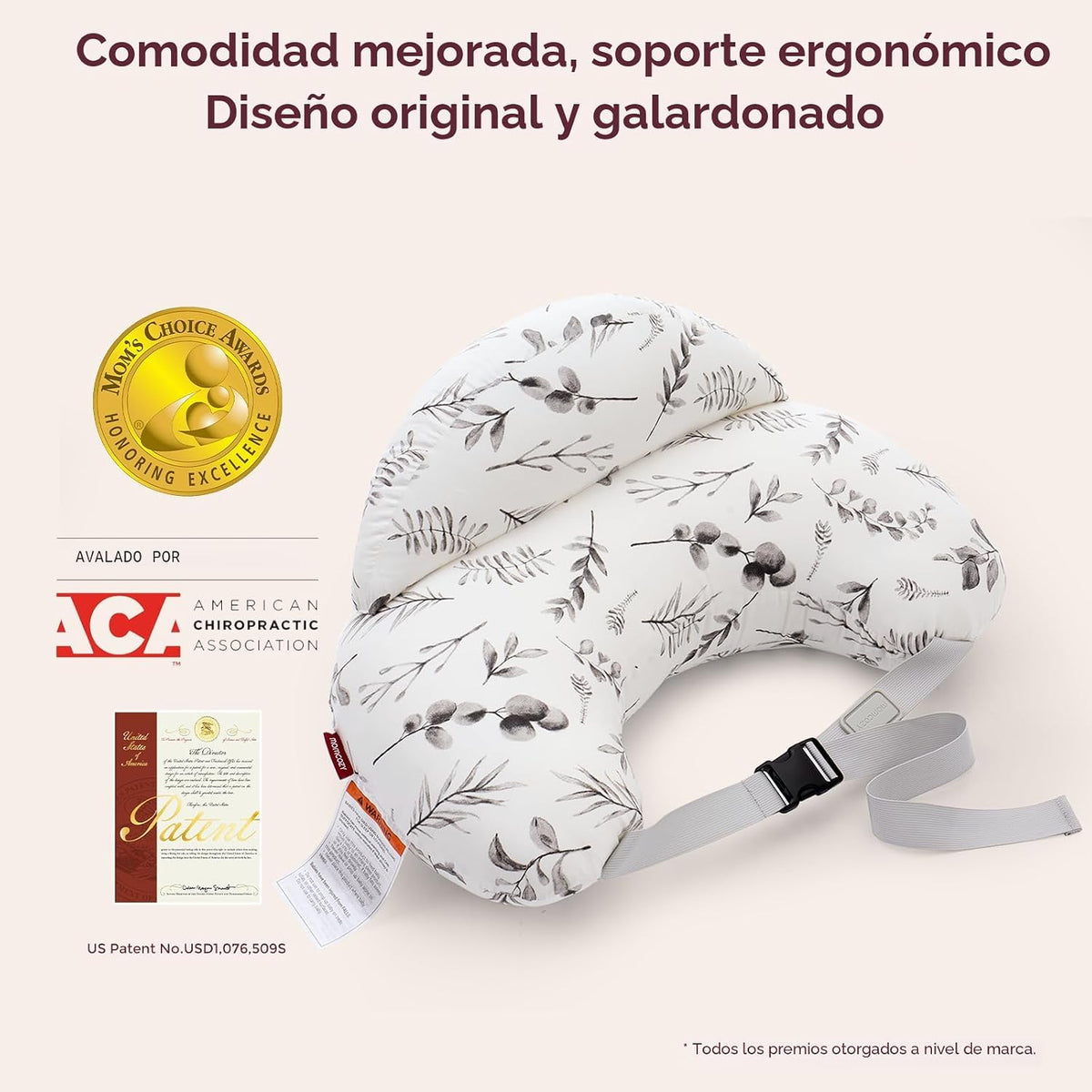 Momcozy - Almohada de lactancia con barrera de seguridad pionera: m...