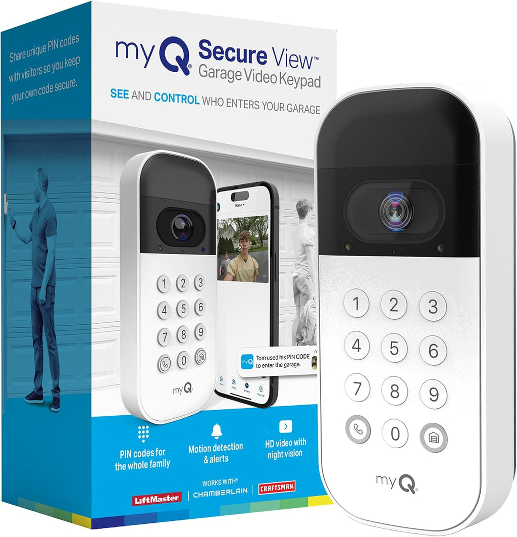 myQ - Teclado inteligente de video para puerta de garaje con cámara...