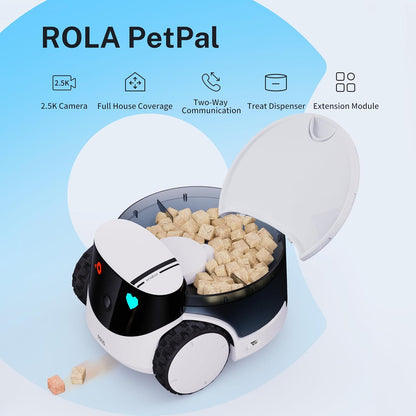 Enabot EBO ROLA PetPal FamilyBot Pet Camera Robot con dispensador d...