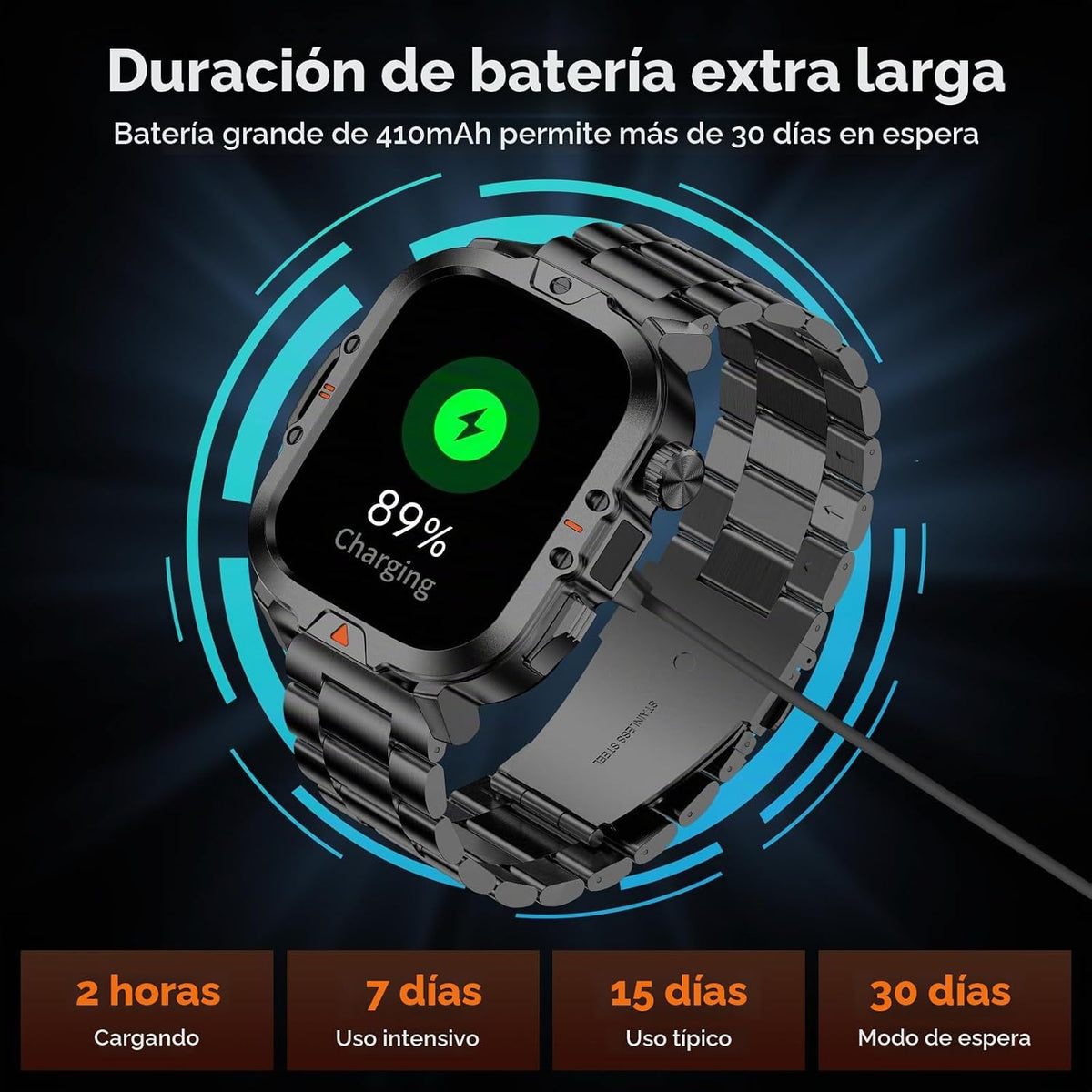 BRUBOSES Reloj Inteligente para Hombres Militar Contestar\/Hacer Ll...