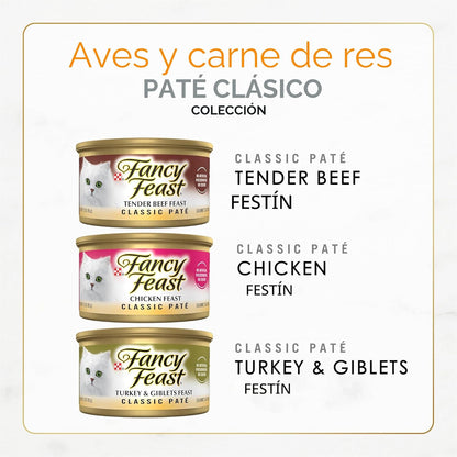 Fancy Feast Poultry and Beef Feast Classic Pate Collection - Paquet...