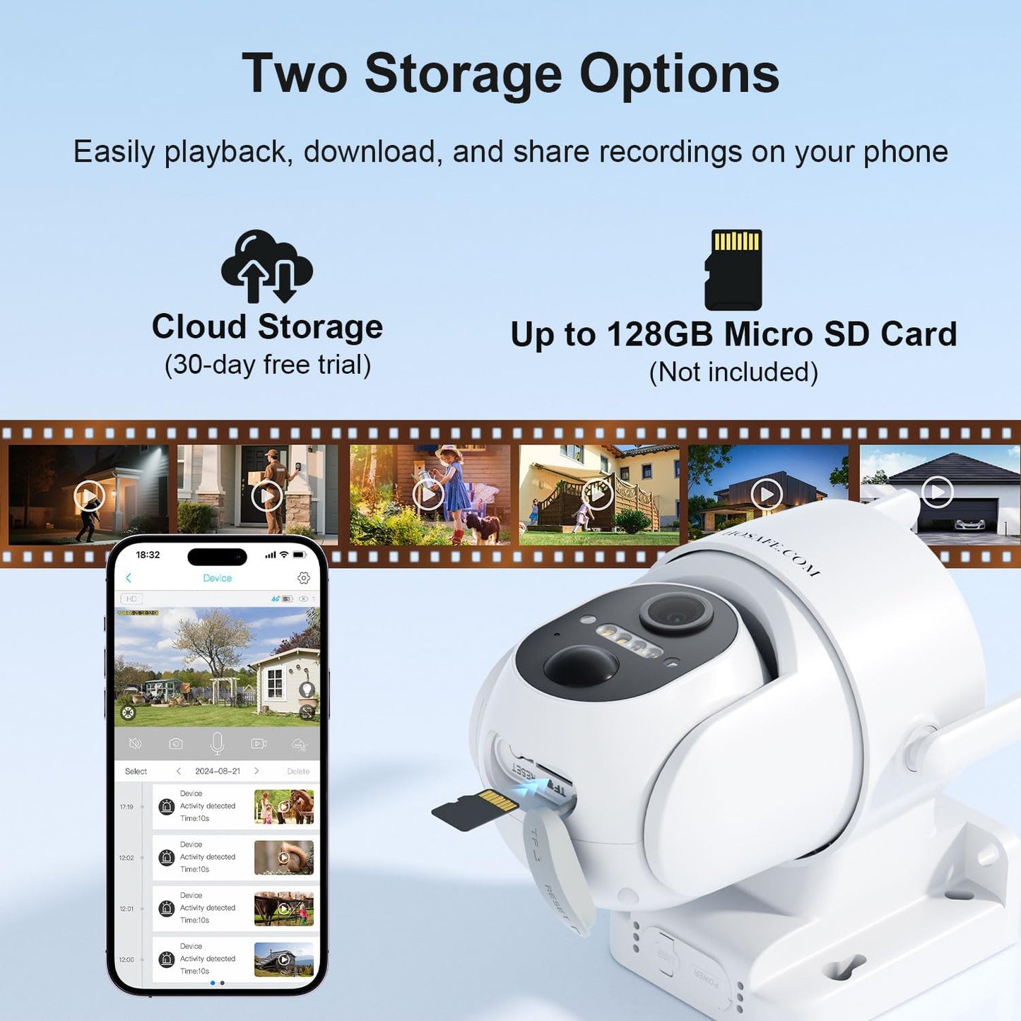 Cámaras HOSAFE.COM para seguridad del hogar al aire libre, cámara W...