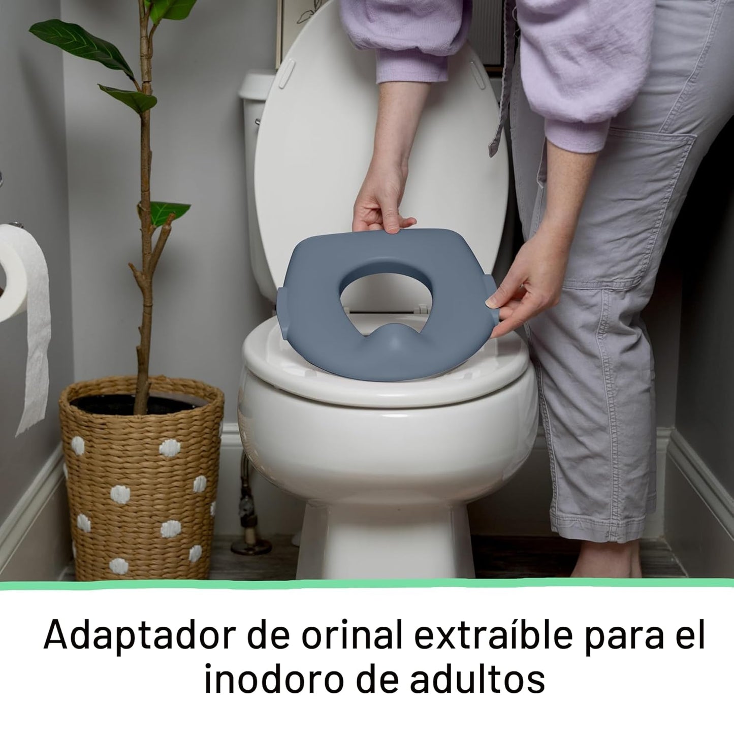 Ingenuity My Size Potty Pro en azul, inodoro de entrenamiento infan...