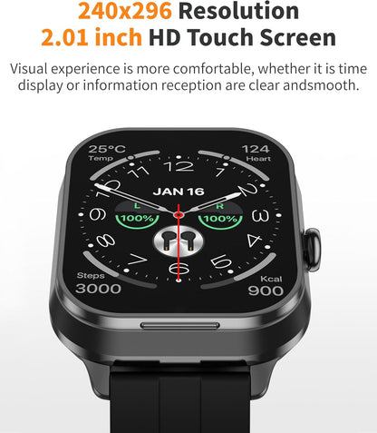 Diyeeni Reloj inteligente D8 Pro con auriculares para hombres y muj...