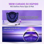 Lámpara de uñas UV, secador de uñas LED de 180 W para esmalte de ge...